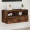 vidaXL Comodă TV de perete stejar fumuriu 60x30x30 cm lemn prelucrat 836862