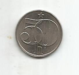 No(2) moneda-Cehoslovacia -50 haleru 1978 foto