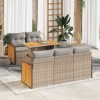 VidaXL Set canapele grădină cu perne 6 piese bej poliratan/lemn acacia 3327664