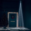 Decorațiune brad Crăciun conic 400 LED-uri alb rece 100x360 cm