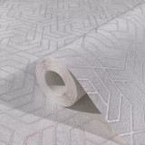 Tapet decorativ, Marburg geometric, gri, argintiu, living, hol, Urban Spaces, 32606