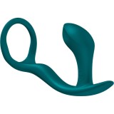 Fun Factory-Bootie Ring Inel Penian cu Plug Anal, Verde Sticlă