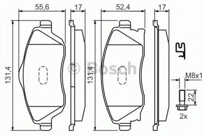 Set placute frana,frana disc OPEL CORSA C (F08, F68) (2000 - 2009) BOSCH 0 986 424 527 foto