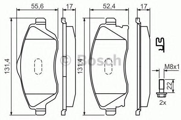 Set placute frana,frana disc OPEL CORSA C (F08, F68) (2000 - 2009) BOSCH 0 986 424 527