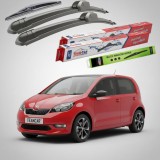 Cumpara ieftin Ștergătoare Skoda Citigo-e iV NE1 2019-2024 | Set Față+Spate Flat &ndash; TeamCar&reg;