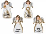 Set 4 figurine Ingeri Craciun polirasina multicolora cm 7 x 5 x 11 H