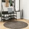 Covor ISTAN, cu fire &icirc;nalte, aspect lucios, gri, &Oslash; 120 cm
