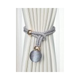 Cumpara ieftin Set 2 accesorii decorative pentru draperii si perdele, Gri - 91981