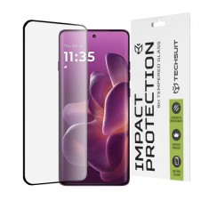 Folie de protectie Ecran Techsuit pentru Motorola Edge 60 Pro, Sticla Securizata, Full Glue, 111D, Neagra