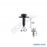 Surub universal fixare negru 4.7x15mm set 10 buc UNIVERSAL Universal #6, Array