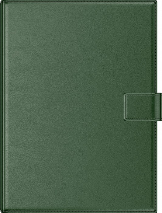 Agenda A4 Premium cu mecanism auriu verde inchis