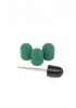 Set suport si 3 bucati smirghel rezerva pentru freza unghii, 13*19mm, verde, granulatie 100