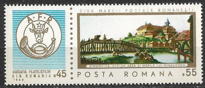 B1290 - Romania 1968 - Ziua marcii neuzat,perfecta stare