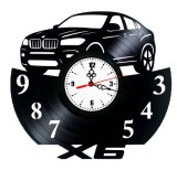 Ceas de Perete Artizanal din Vinil &bdquo;BMW X6 SUV&rdquo; &ndash; Lucrat Manual, Cadou de Lux pentru Pasionații Auto