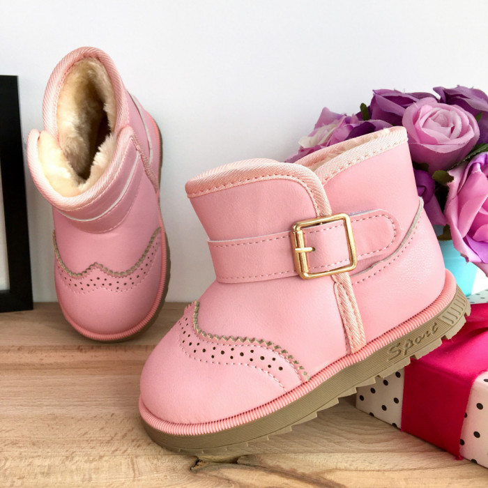 Cizme imblanite roz ugg cu scai pt fete 23 24 26 27 28 cod 0891