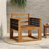 vidaXL Canapea Medie pentru Exterior Lemn Solid de Acacia natural 3438828