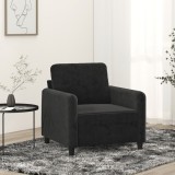 Gossi fotoliu canapea, negru, 60 cm, catifea