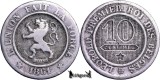 1861, 10 Centimes - Leopold I - Regatul Belgiei, Europa