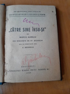CATRE SINE INSU-SI - MARCU AURELIU foto