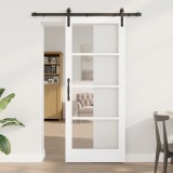 Ușa glisantă vidaXL cu set de accesorii &#039;ORKDAL&#039;Alb 83x202 cm