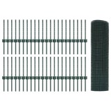 Gard din plasă sudată cu 44 U Posts Verde 0.4x100 m Oțel