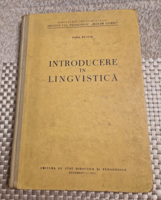 Introducere in lingvistica Sara Buium foto