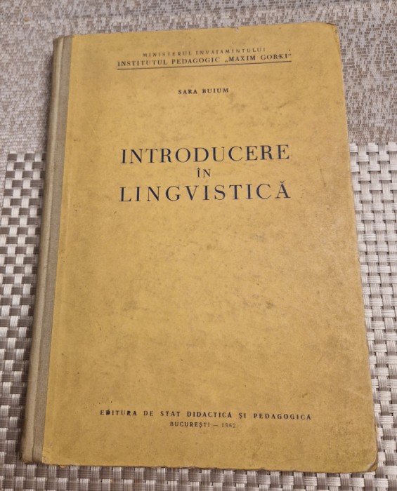 Introducere in lingvistica Sara Buium