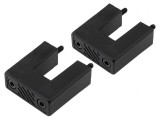 M&acirc;ner negru panou anterior 1U set 2 bucăți