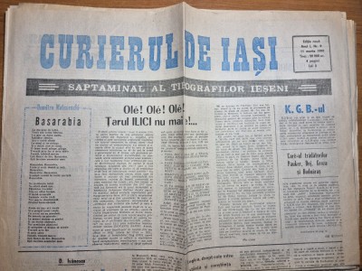 ziarul curierul de iasi 11 martie 1990 foto