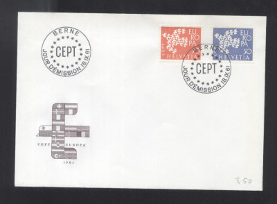 Switzerland 1961 Europa CEPT Mi.736-737 FDC UN.033 foto
