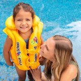 Vestă de &icirc;not gonflabilă pentru copii, galbenă, 50x47 cm, 3-6 ani (18-30 kg), CMCLASS