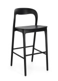 Cumpara ieftin Scaun bar lemn negru Miley 48x51.5x102 cm