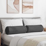 vidaXL Perne Bolster 2 pcs Gri &icirc;nchis &Oslash; 25 x 70 cm 42014347
