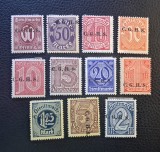 Silezia Superioară / Oberschlesien (1920) - Seria Completă cu Supratipar "C.G.H.S." (10Pf p&acirc;nă la 5 Mark) (Neștampilat cu gumă și șarnieră / MH) BN1
