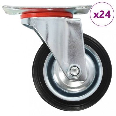 vidaXL Roți pivotante, 24 buc., 75 mm 277944 foto