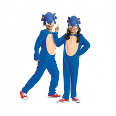 Costum Carnaval Ariciul Sonic Pentru Copii, Albastru, Marime S ( 4 -6 ani)