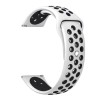 Curea silicon compatibila Cookoo Smart Watch, telescoape Quick Release, 22mm, Alb/Negru, Very Dream