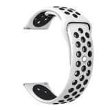 Cumpara ieftin Curea silicon compatibila Casio MDV106, telescoape Quick Release, 22mm, Alb/Negru