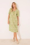 women&#039;secret cămașă de noapte din bumbac culoarea verde, bumbac, 4369327