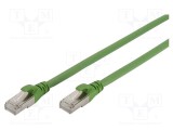 Patch cord RJ45 S/FTP Cat 6a 5m DIGITUS verde litat PUR
