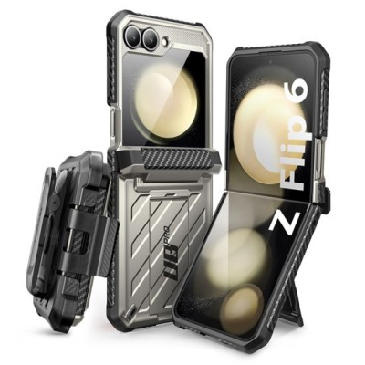 Husa pentru Samsung Galaxy Z Flip6 - Supcase Unicorn Beetle Pro - Titan Gray foto