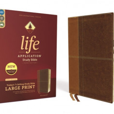 Niv, Life Application Study Bible, Third Edition, Large Print, Leathersoft, Brown, Indexed, Red Letter Edition