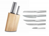 Set cutite cu suport 6 piese BergHOFF, Essentials Cavas, inox/lemn