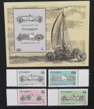 SOMALIA-1990-DIN ISTORIA AUTOMOBILELOR-1x4 Val.+ 1 Colita-mnh-**SOM 152C