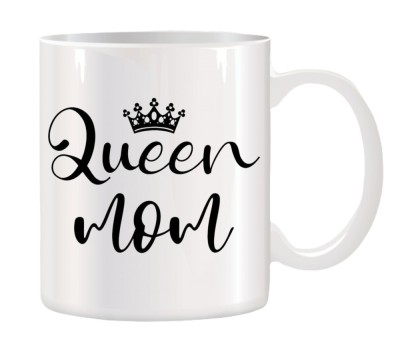 Cana alba ceramica personalizata Queen Mom, INOVATIX&amp;reg;. 330ml foto