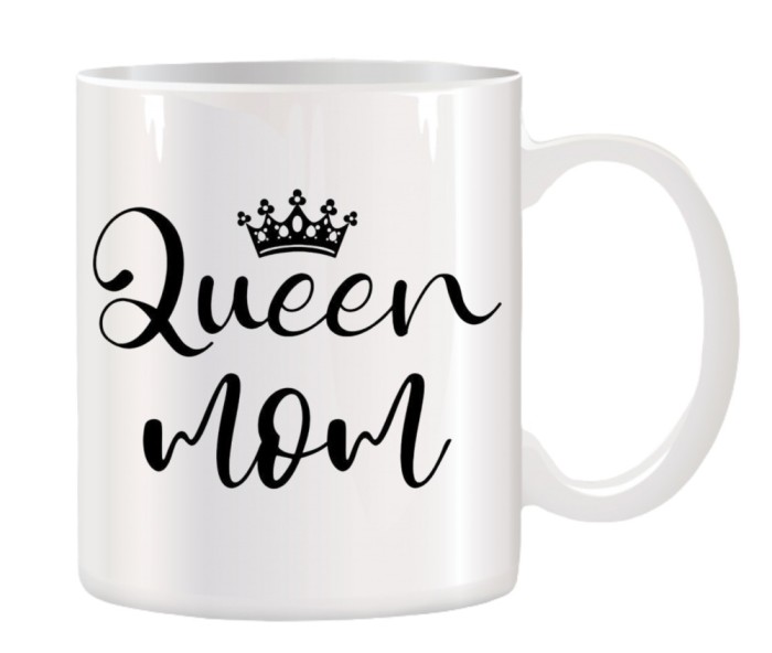 Cana alba ceramica personalizata Queen Mom, INOVATIX&reg;. 330ml