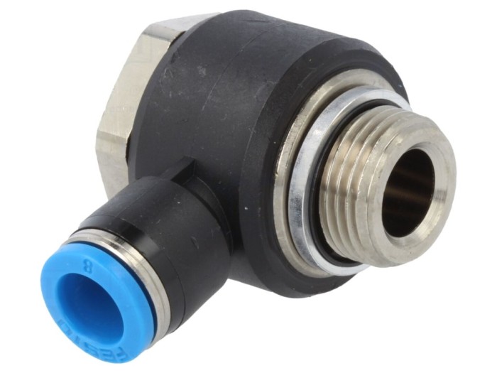 Conector push-in 90&deg; 8mm, 6bar