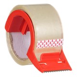 Bandă adezivă transparentă pentru ambalaj cu cutter, 48m x 4.8cm, CMCLASS