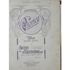 Viorica, vals pentru pian - Anton Kratochwil Jun., seful muzicii Regim 1 Geniu partitura