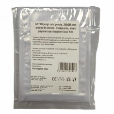 Set 100 pungi vidat gofrate, 250x350 mm, grosime 85 microni, transparente